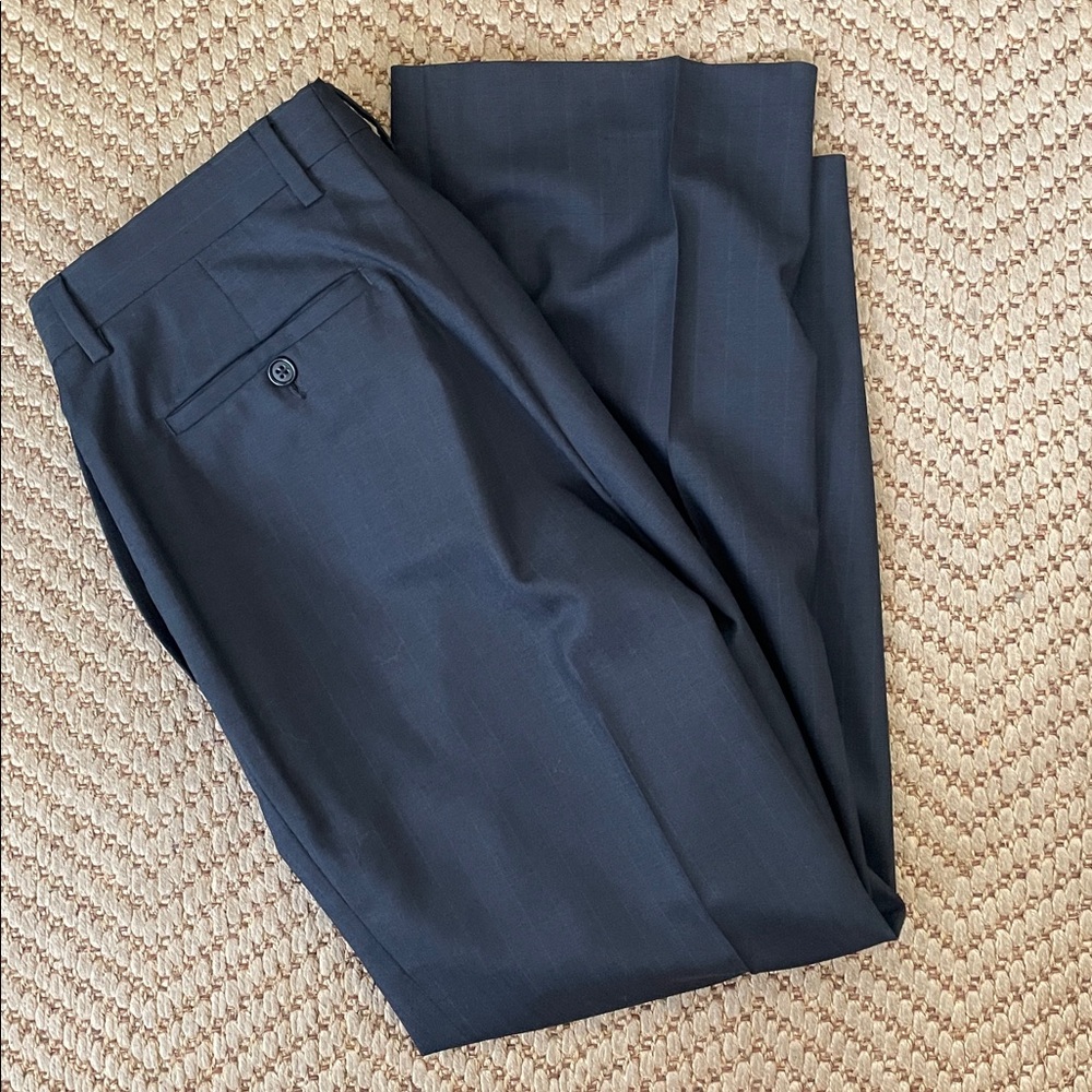 Club Monaco - Wool Blend Dress Trouser Pants old Money - Black -  34x31